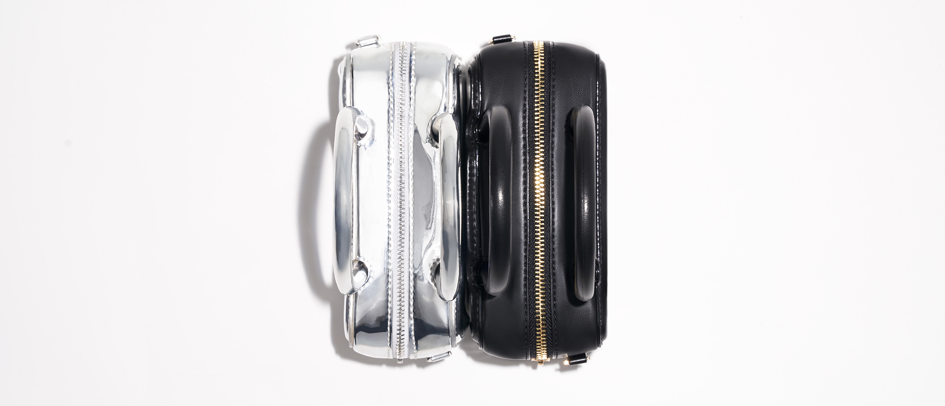 Women’s Perline elongated tote bag in black and sliver - CHARLES & KEITH