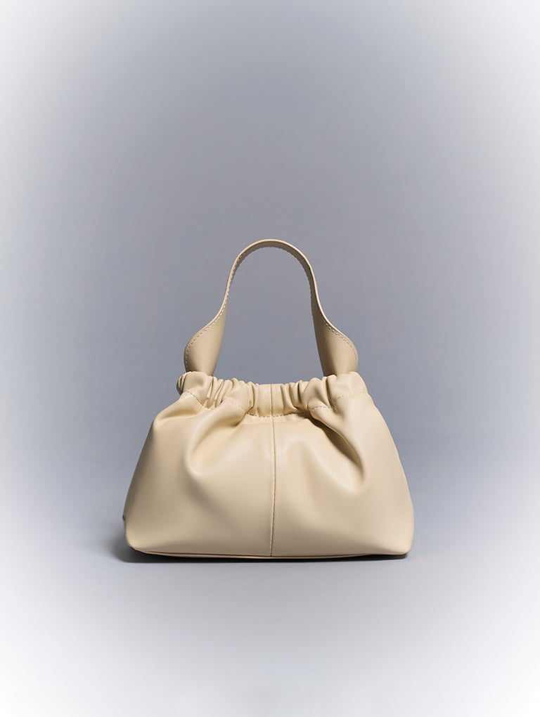 Women’s Ally ruched slouchy bag in chalk – CHARLES & KEITH