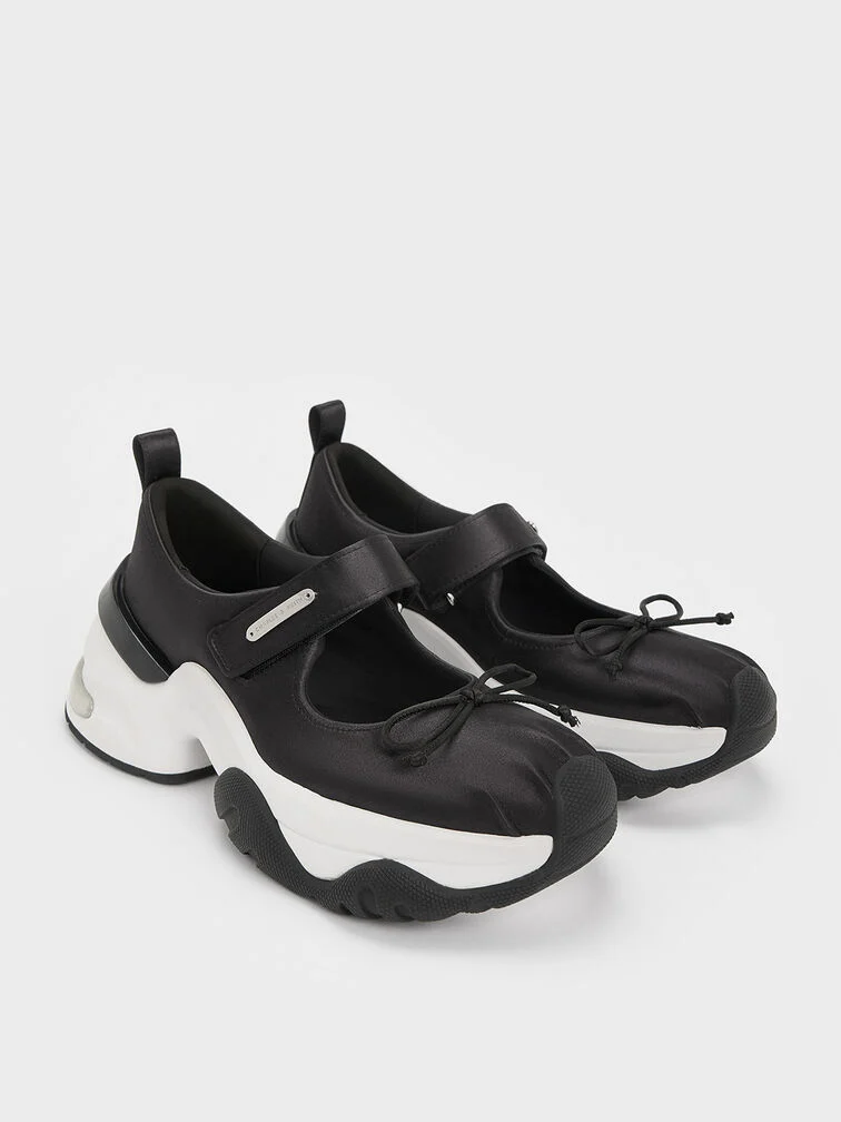 Mary Jane sneakers set on chunky soles for added height boost