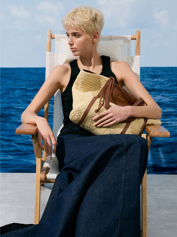 Black Donna Crinkle-Effect Tote Bag - CHARLES & KEITH