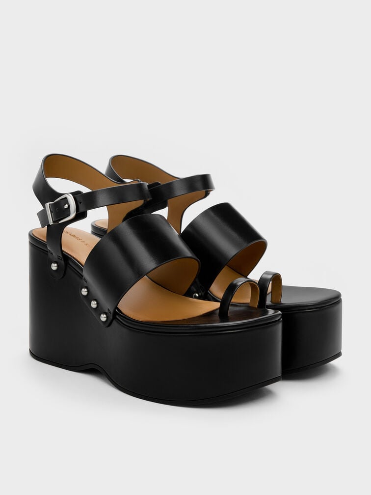 Wedge heels offer full foot support and stability with their raised soles.