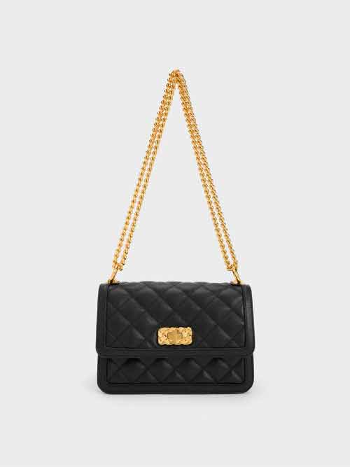 Tas Tote Bag Gem-Embellished Padded