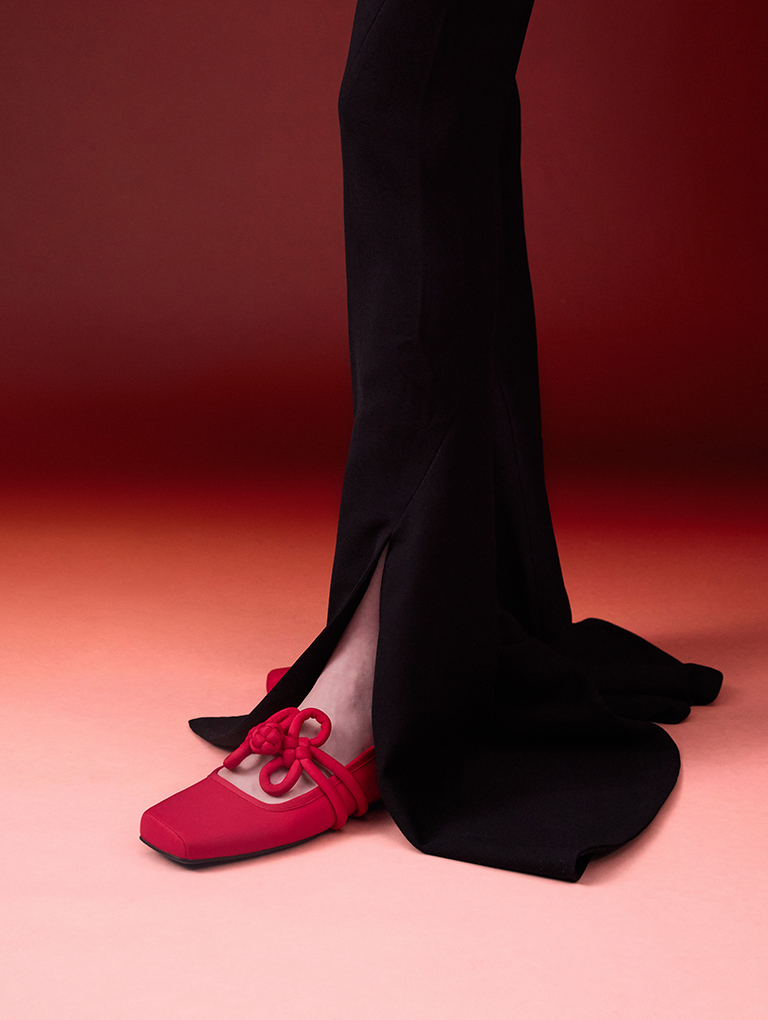 Women’s Clover-Knot mary jane flats - CHARLES & KEITH