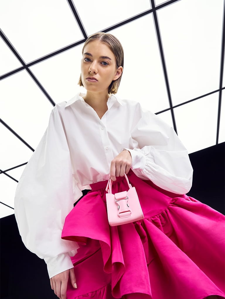 Charles and keith limited online edition bag pink price