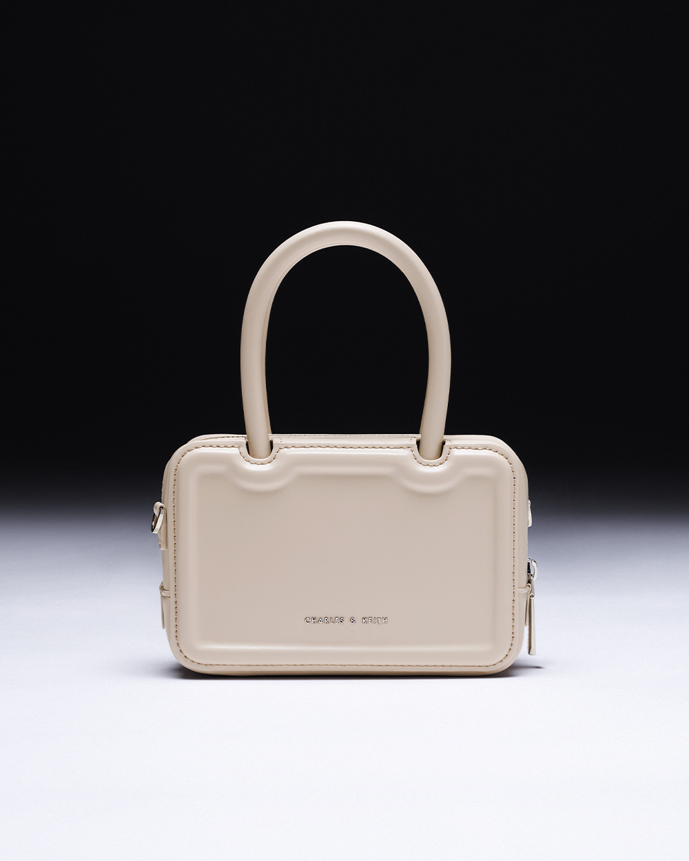 Women’s Perline elongated tote bag in oat  - CHARLES & KEITH