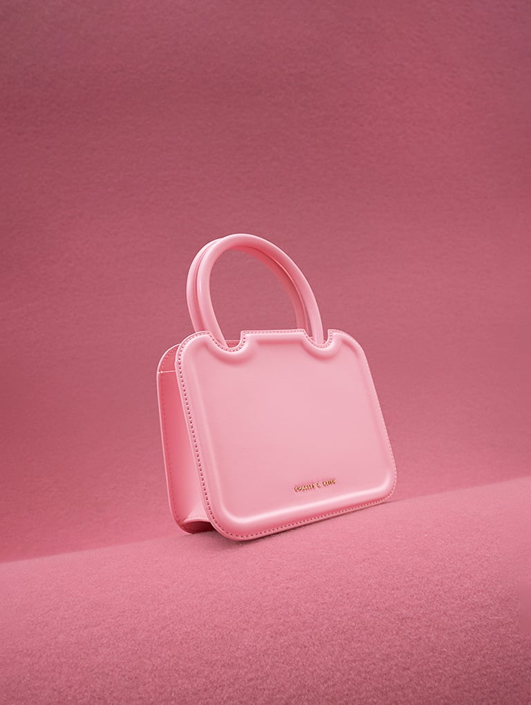 Women’s Perline Sculptural Tote Bag in pink - CHARLES & KEITH