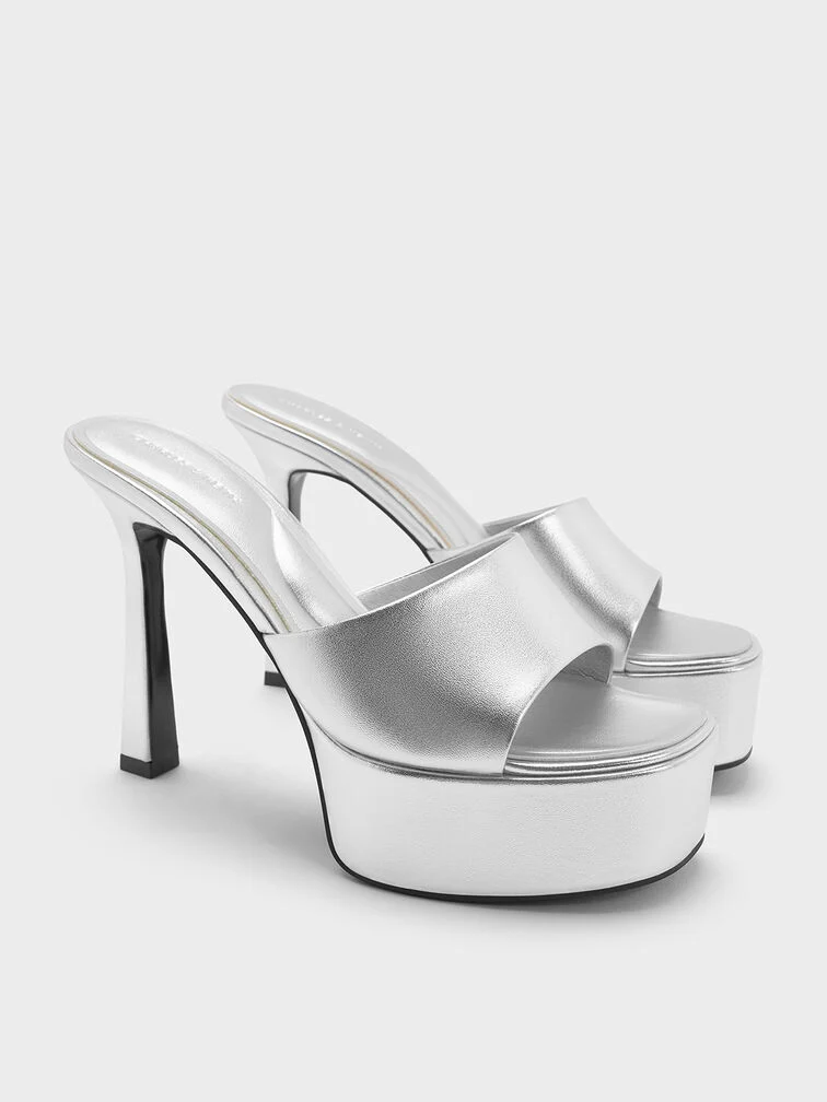 Platform mules pair well with floor-length ball gowns.