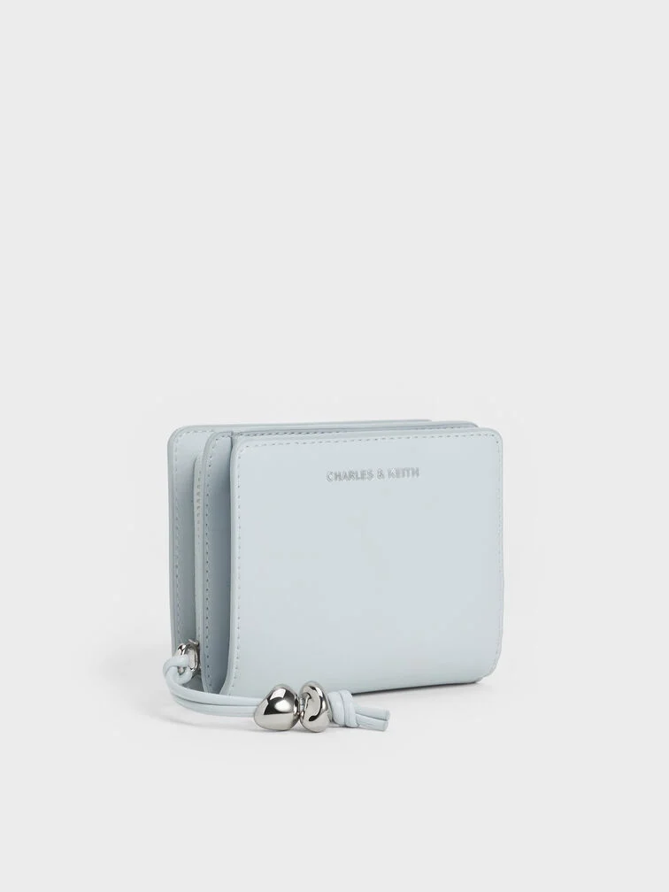 Sea salt blue small wallet with sculptural details, a perfect gift on its own or as part of a set. 