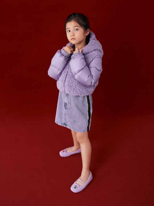 Girls' Judy Hopps Furry Bow Ballerinas