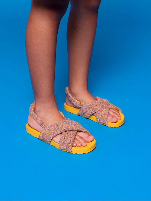 Girls' Jacquard Back-Strap Sandals