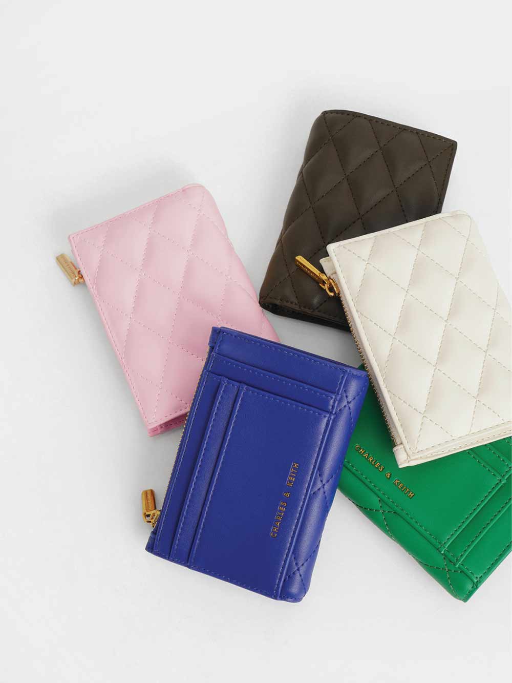 Dompet mini wanita Lillie quilted warna pink – CHARLES & KEITH