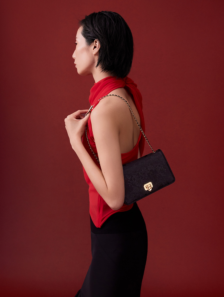 Women’s Jacquard mini bag  - CHARLES & KEITH