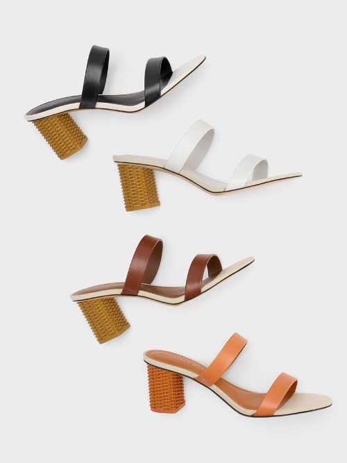 Two-Tone High-Top Platform Sneakers, Black