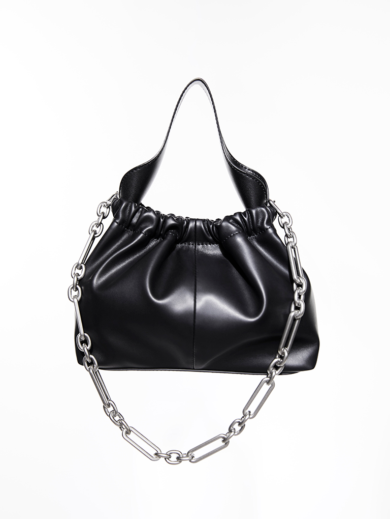 Women’s Ally Ruched Slouchy Chain-Handle Bag – CHARLES & KEITH