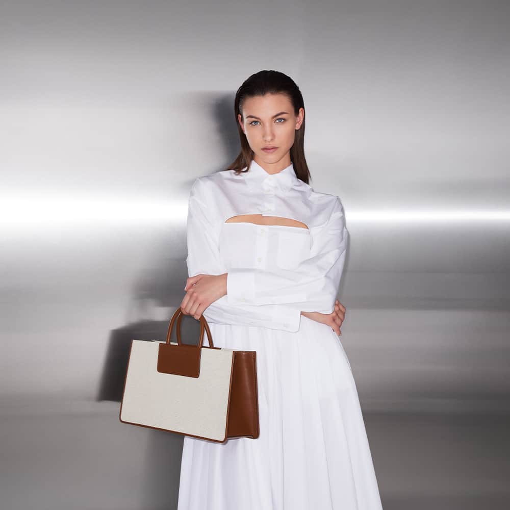 Tas Cocoon Curved Handle white