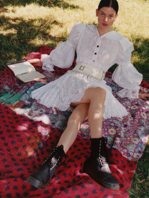 Women’s SEPATU LACE-UP ANKLE BOOTS CHARLI RECYCLED NYLON , as seen on Lily McMenamy - CHARLES & KEITH