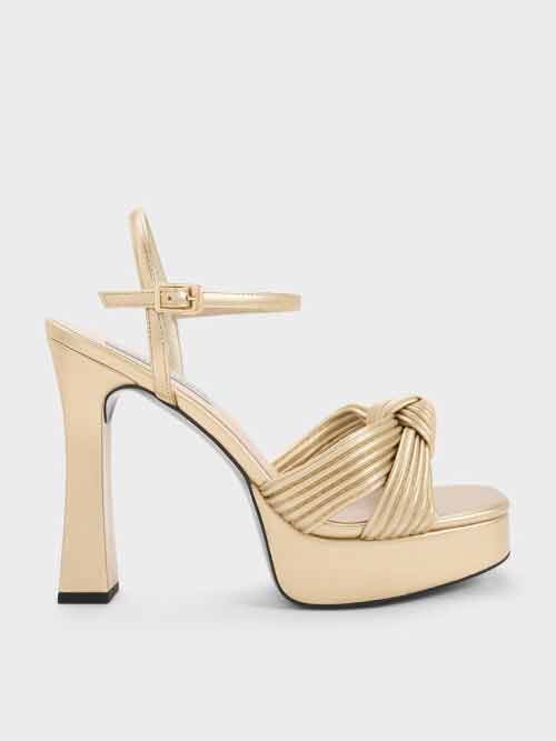 Sepatu Mules Gem Strap Metallic