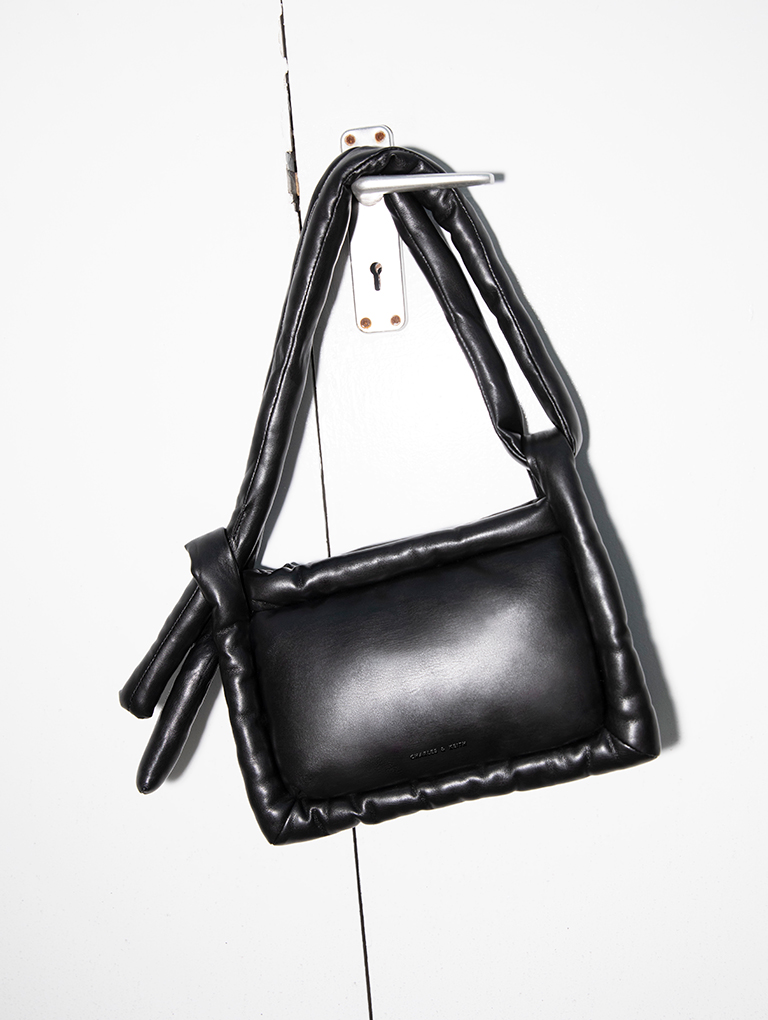 Women’s Errya Puffy Crossbody Bag in black – CHARLES & KEITH