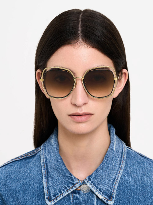 Cut-Out Double-Frame Butterfly Sunglasses