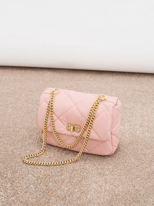 Paffuto Large Padded Shoulder Bag, Light Pink