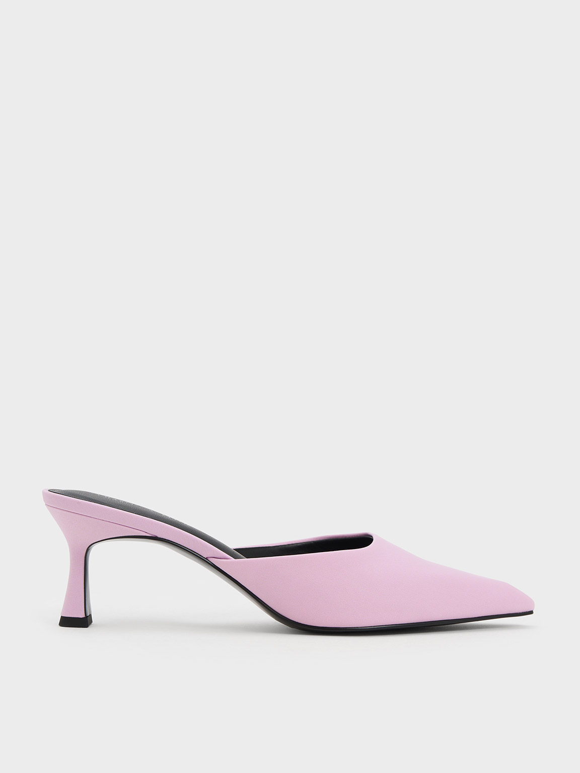 Lilac Flare Heel Mules - CHARLES & KEITH ID