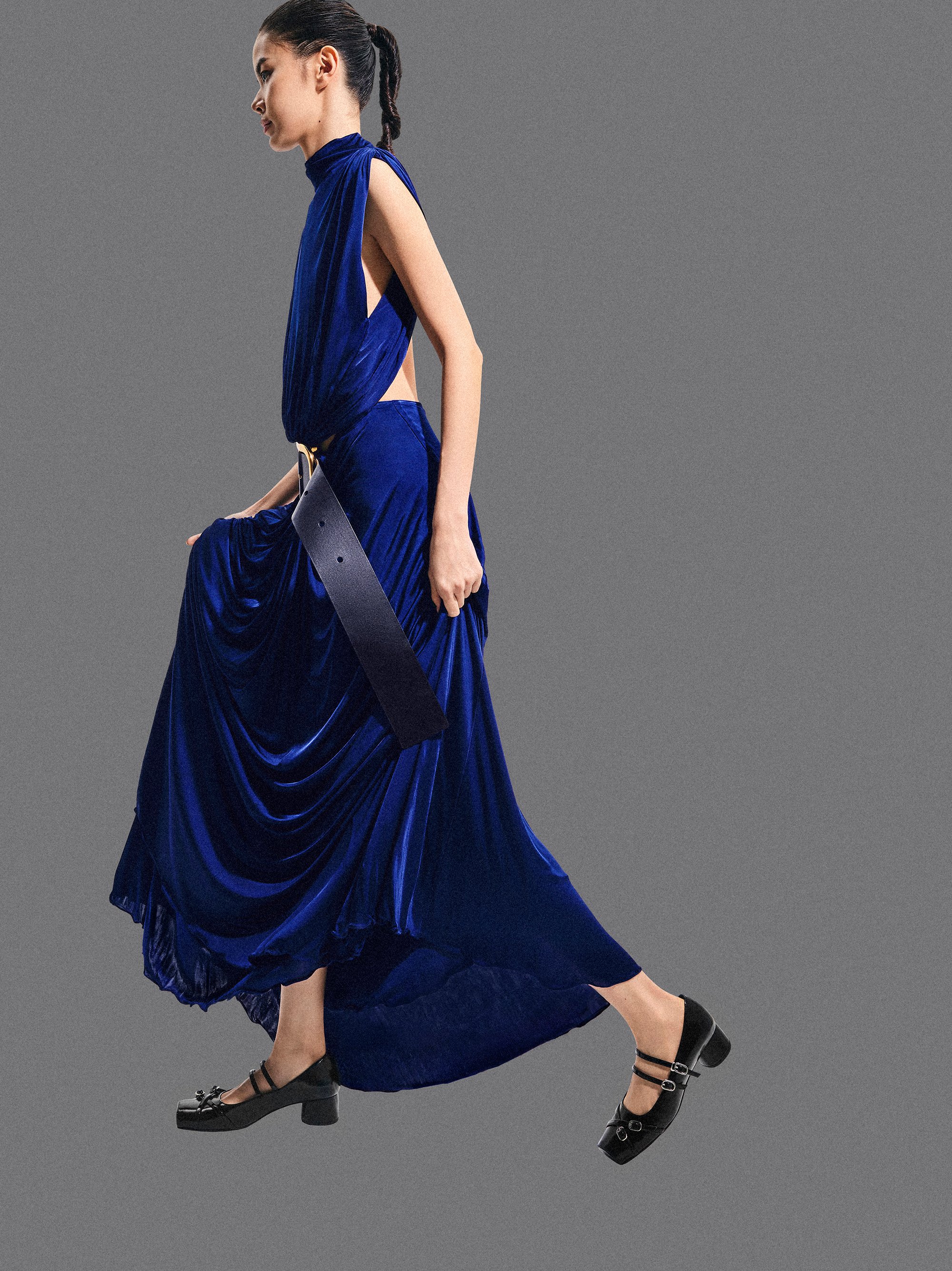 Sepatu Pumps Mary Jane Double-Strap, Black Box, hi-res