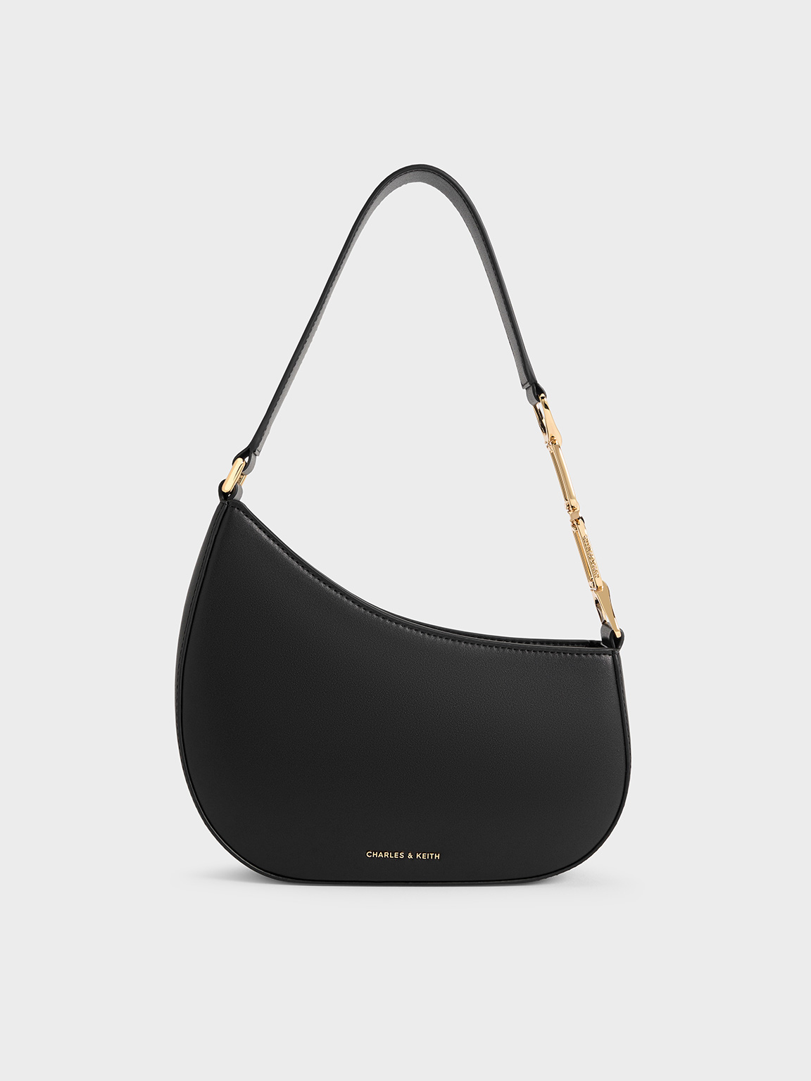 Black Agatha Chain-Strap Shoulder Bag | CHARLES & KEITH