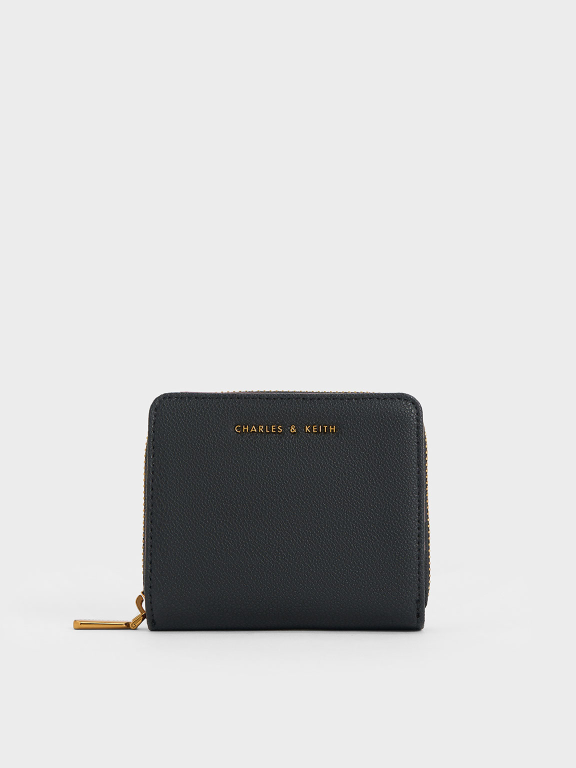 Black Classic Zip Mini Wallet - CHARLES & KEITH ID