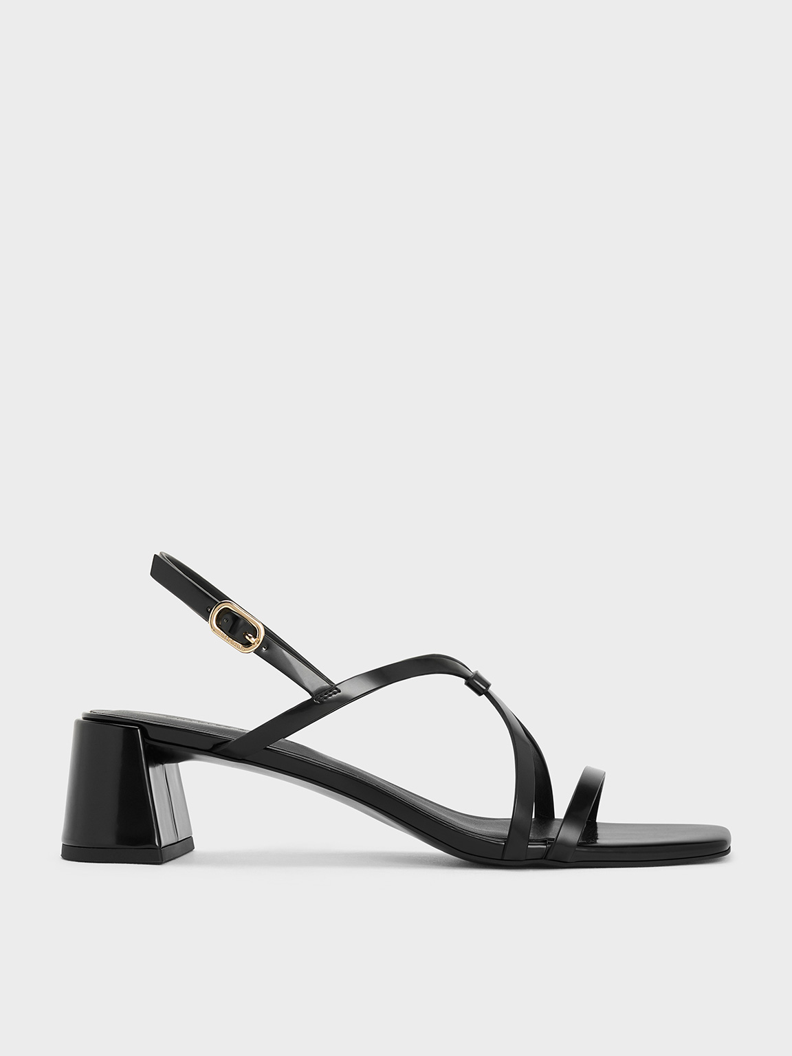 Black Box Strappy Block-Heel Slingback Sandals CHARLES KEITH