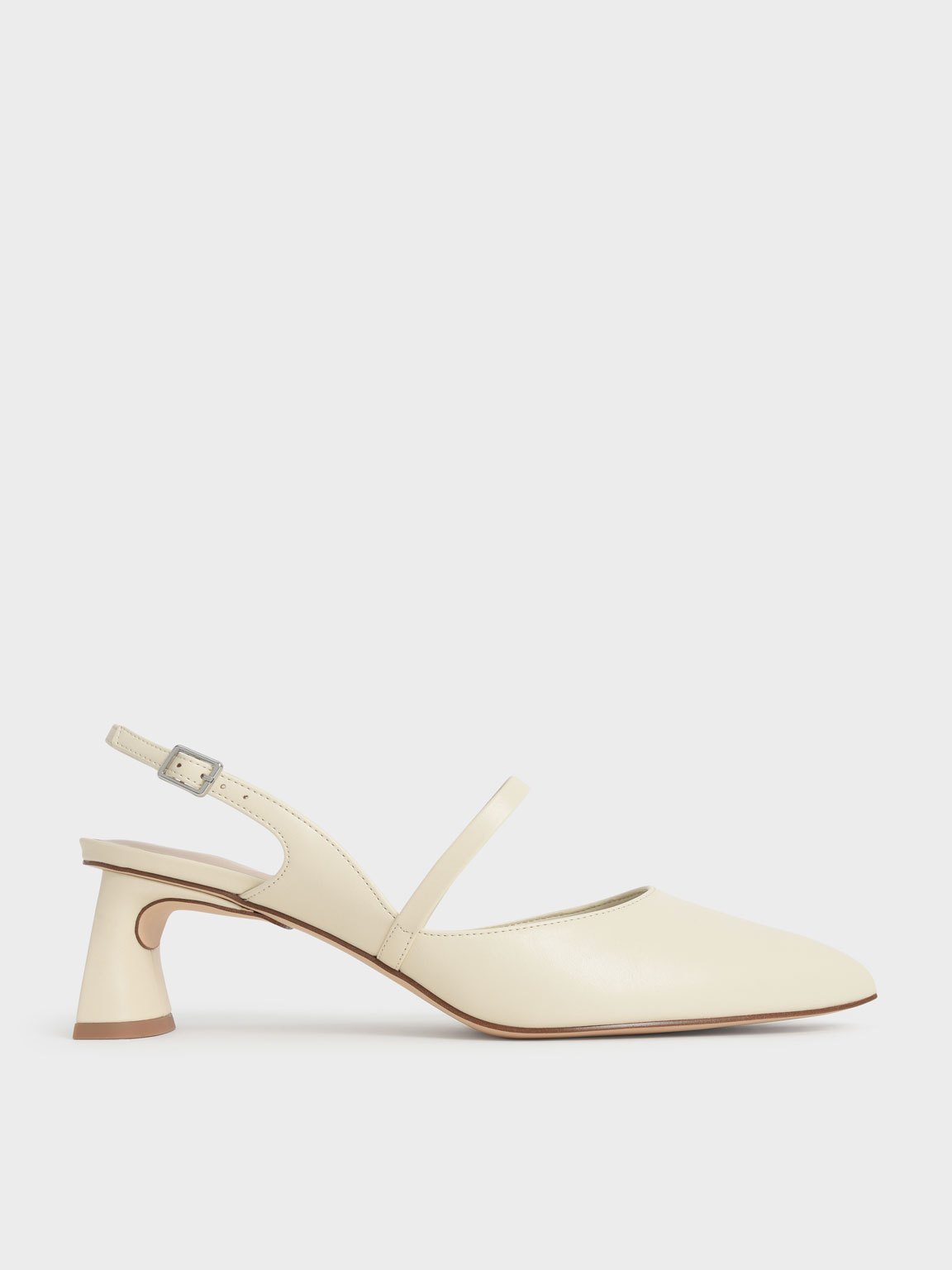 Chalk Sculptural Heel Slingback Mary 