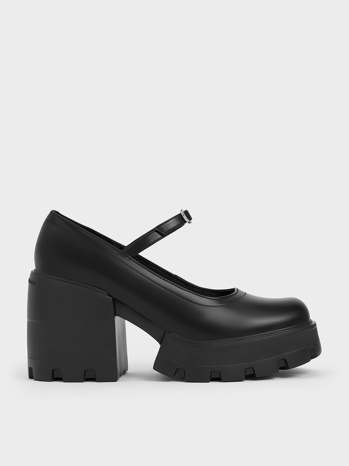 Black Buckled Platform Mary Janes CHARLES KEITH ID
