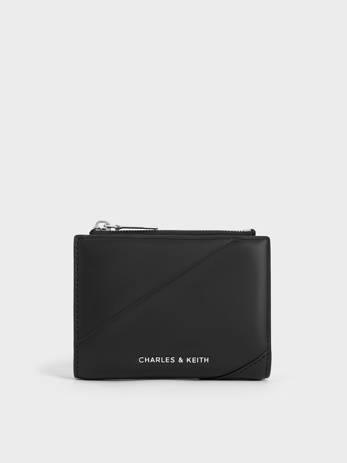 Noir Trin Stitch-Trim Wallet - Noir - Sale - CHARLES & KEITH ID