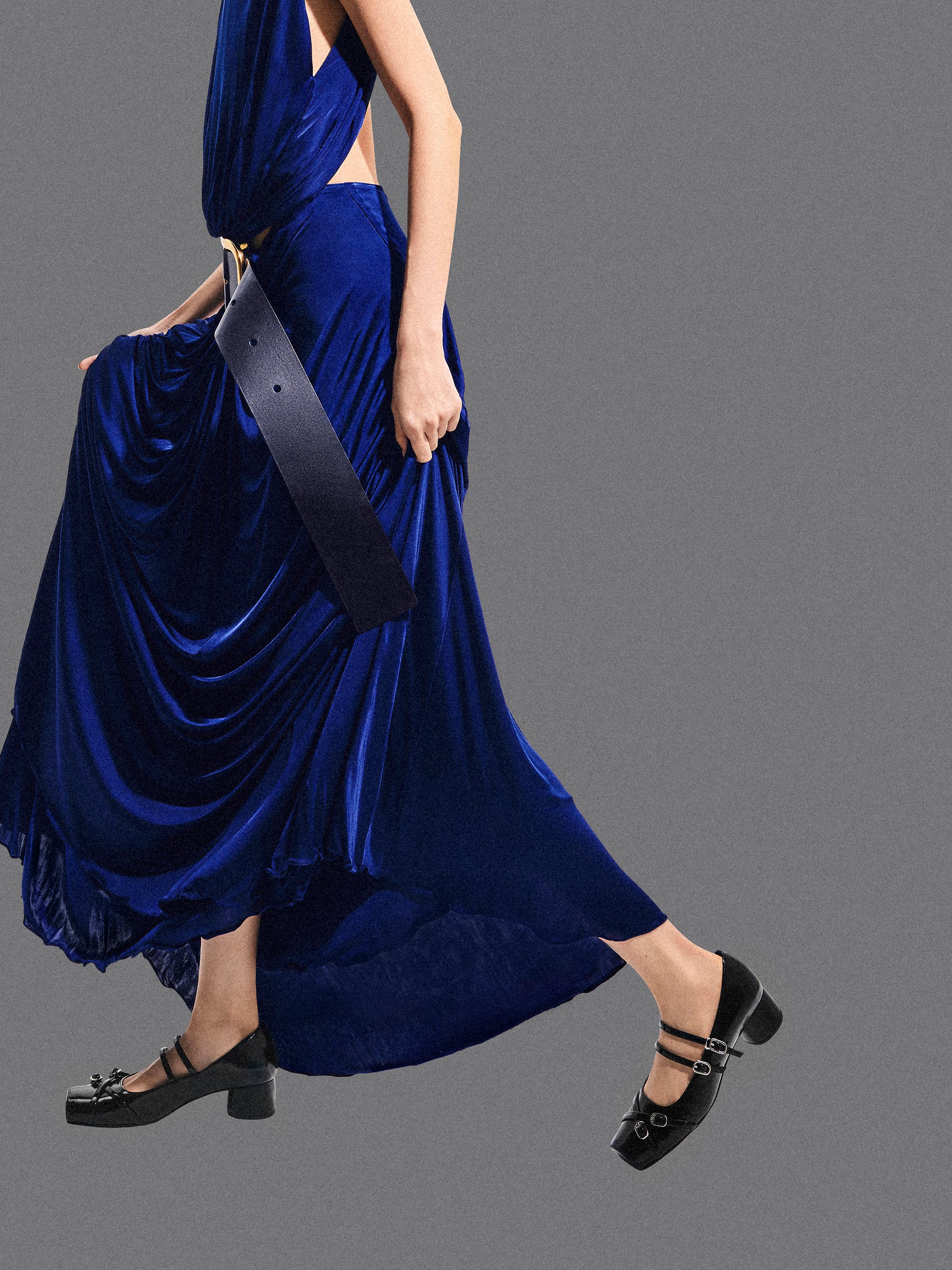 Sepatu Pumps Mary Jane Double-Strap, Black Box, hi-res