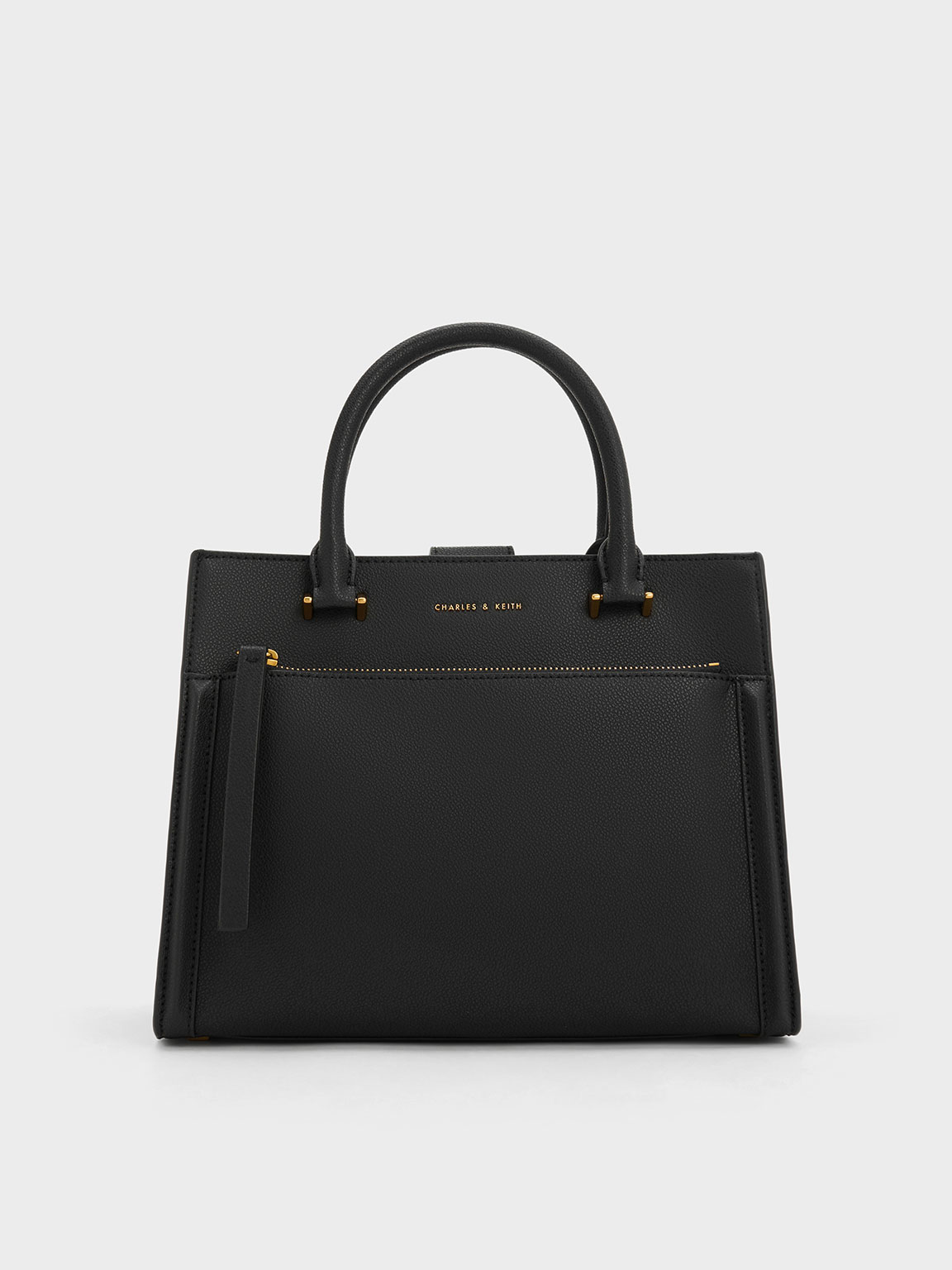 Black Anwen Structured Tote Bag CHARLES KEITH ID