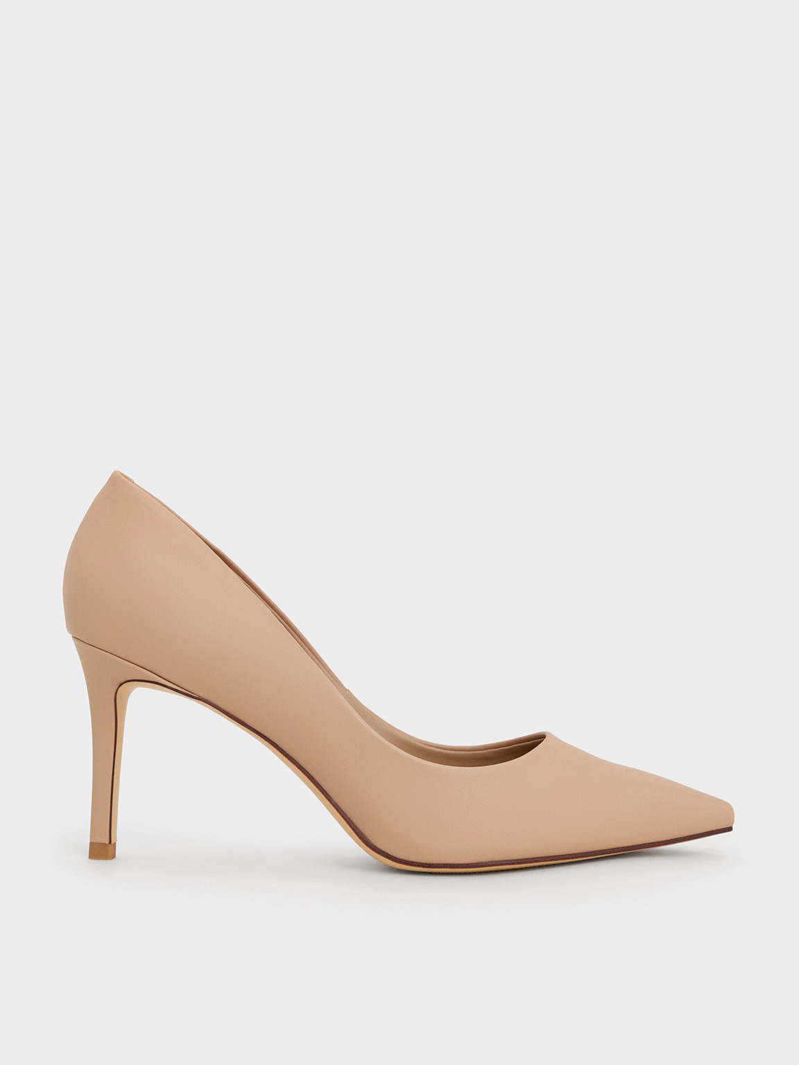 Nude Emmy Pointed Toe Stiletto Pumps CHARLES KEITH ID